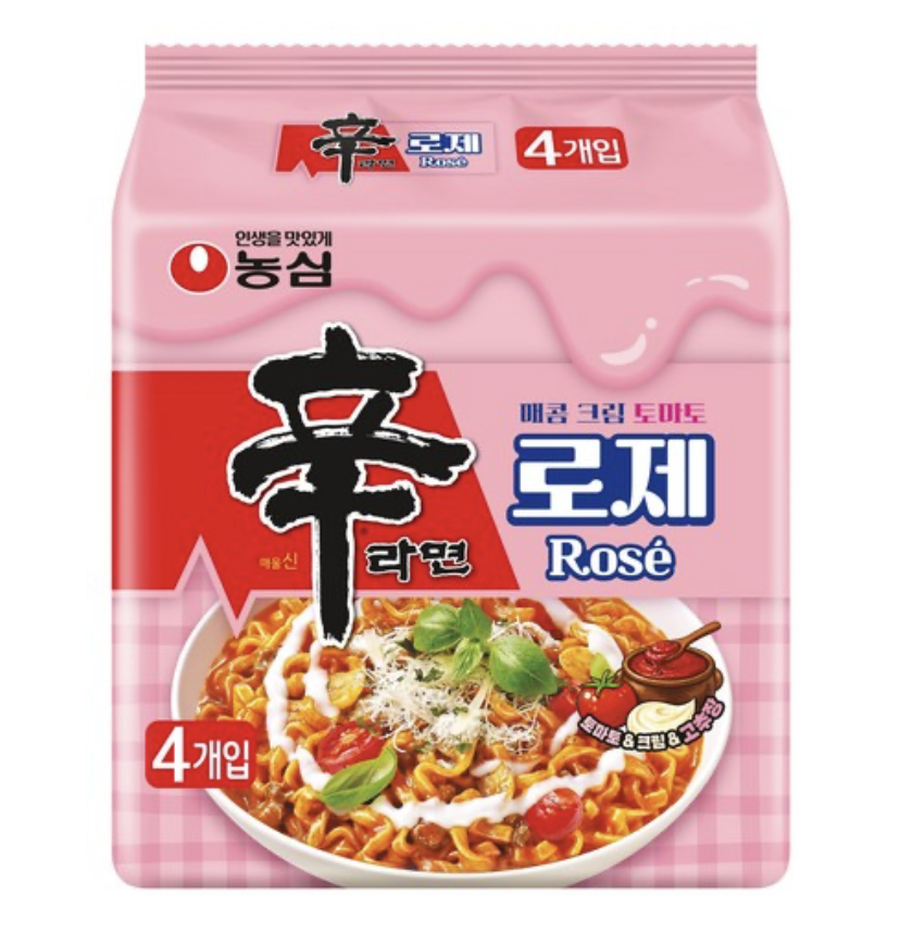 限定新品｜韓國 aespa x 農心辛拉麵 奶油番茄風味 Rose拌麵 4包 / 袋