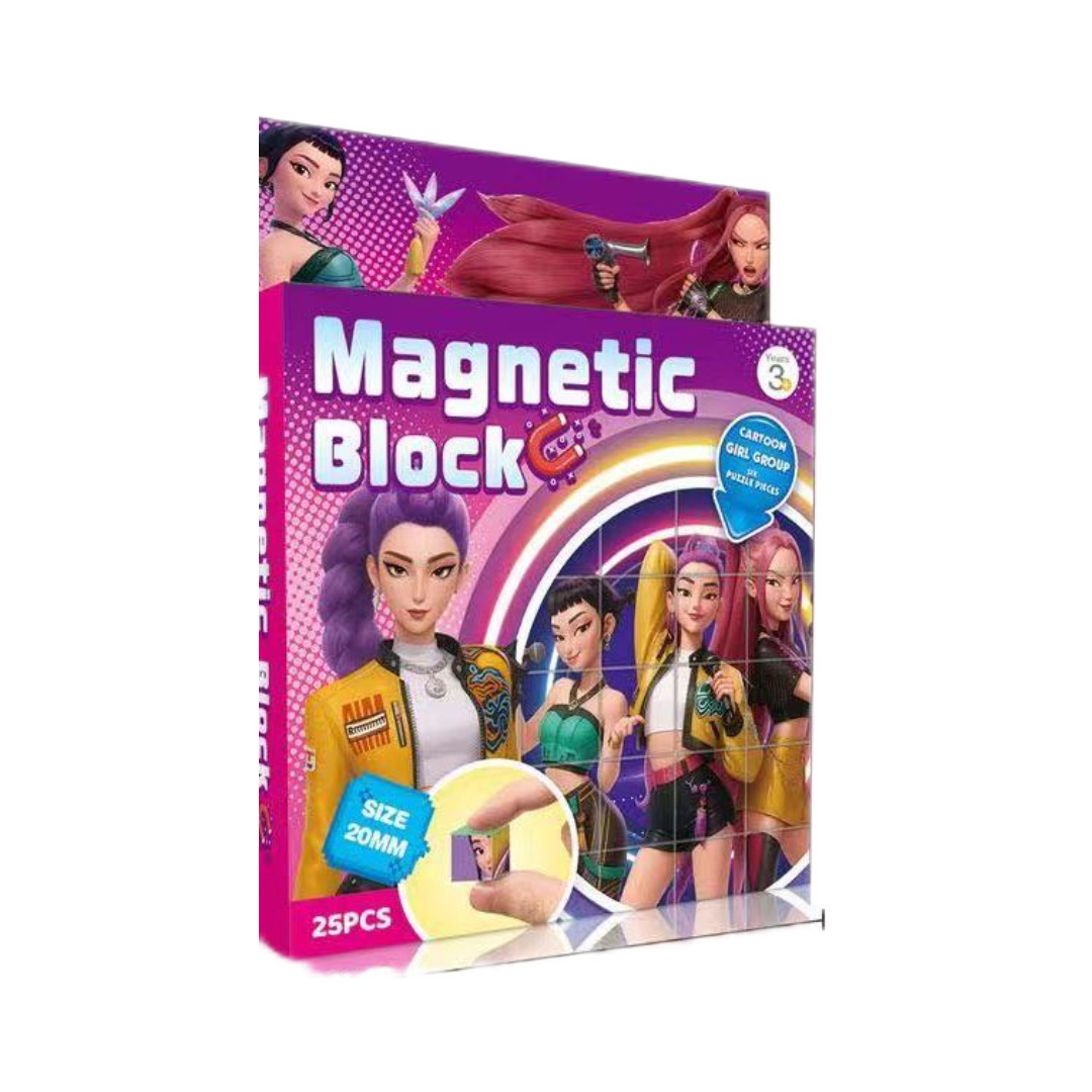 kpop獵魔女團磁力六面方塊立體拼圖