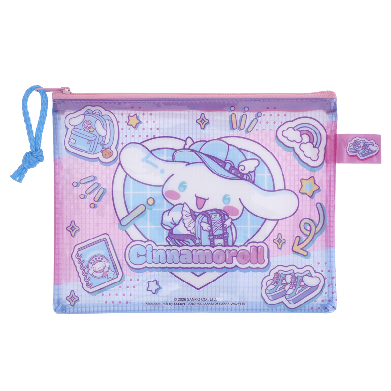 Cinnamoroll PVC Mesh Bag w/ Zipper (S) PVC 面網背拉鍊文件袋 (細)