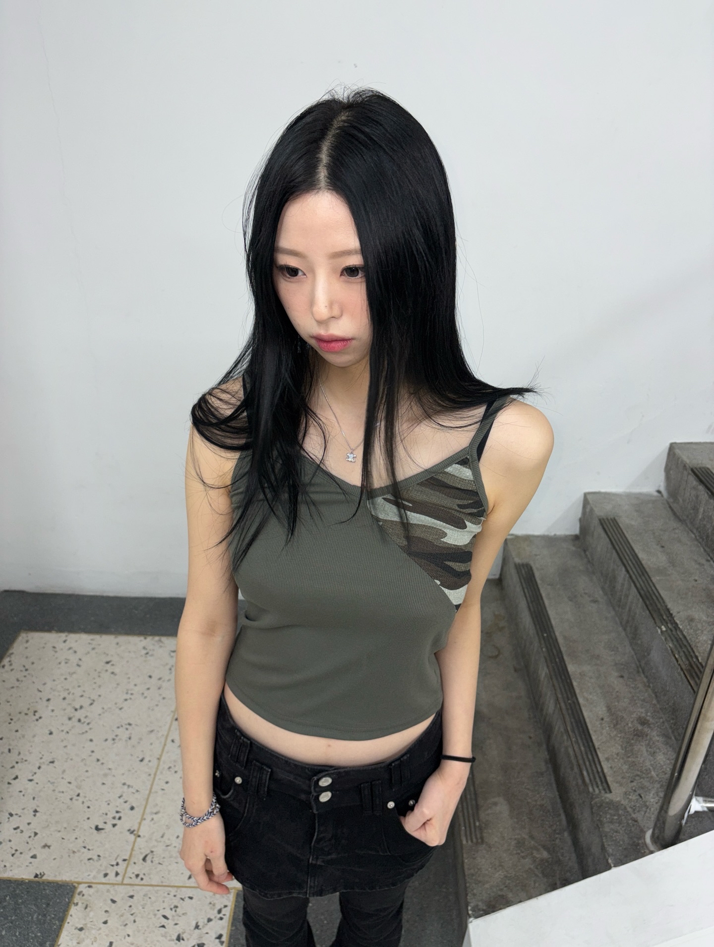 line camo tank top