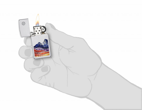 Zippo 49412 窄版色彩景觀設計飾面 | 防風打火機 | ZIPPO 指定授權經銷商 |美國製造 | 收藏
