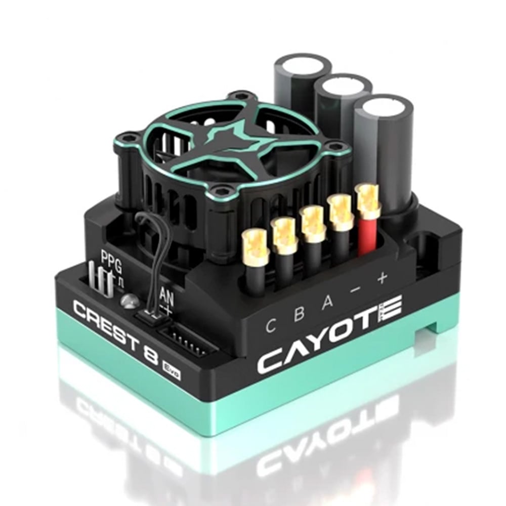 Cayote Crest 8 EVO 200A Sensored Brushless ESC w/Bluetooth For 1/8 RC