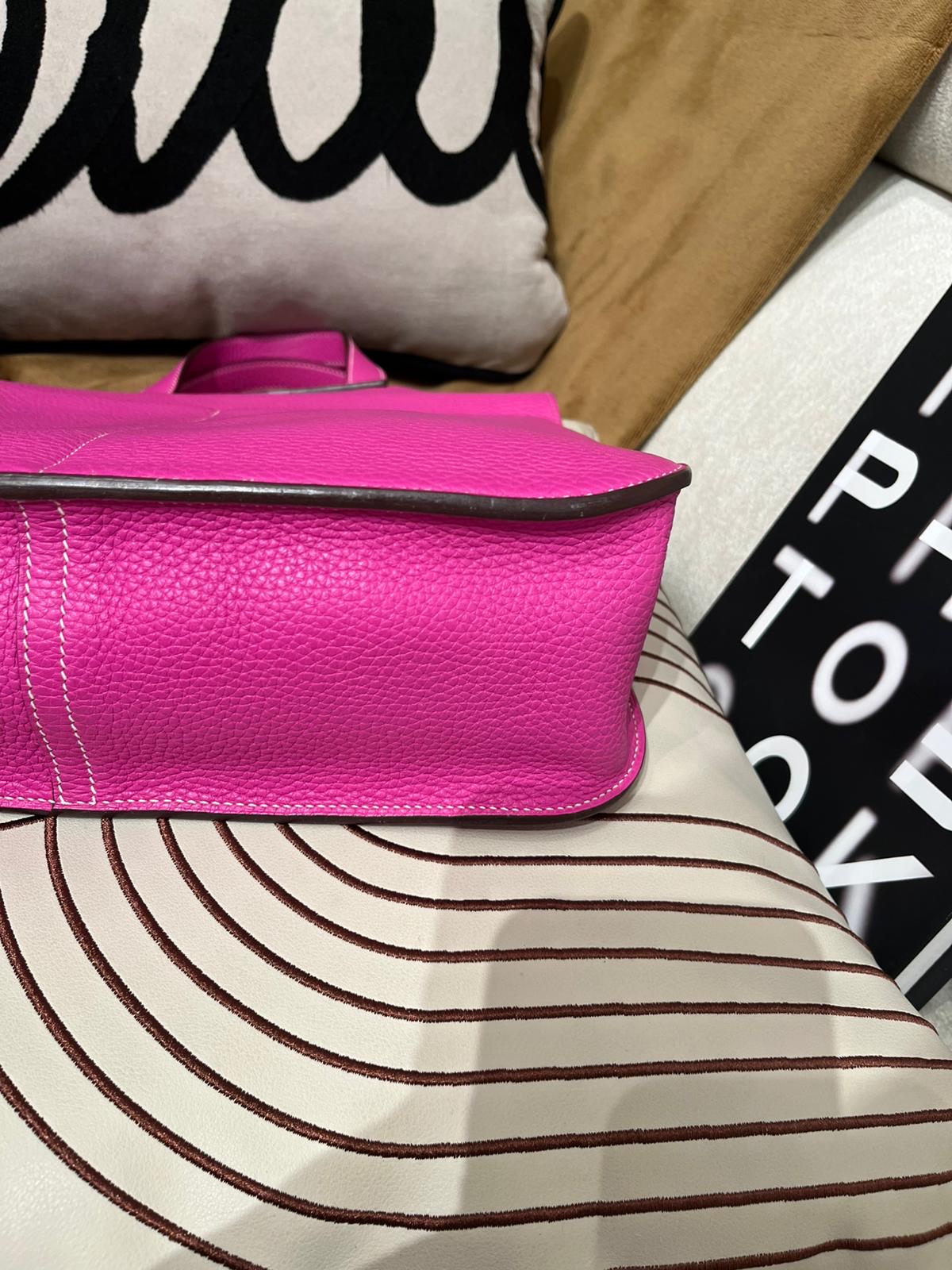 Hermes halzan 31,9I,玉蘭粉銀扣TC粒粒牛皮，STAMP C 100%Authentic ,98%new✅dust bag 