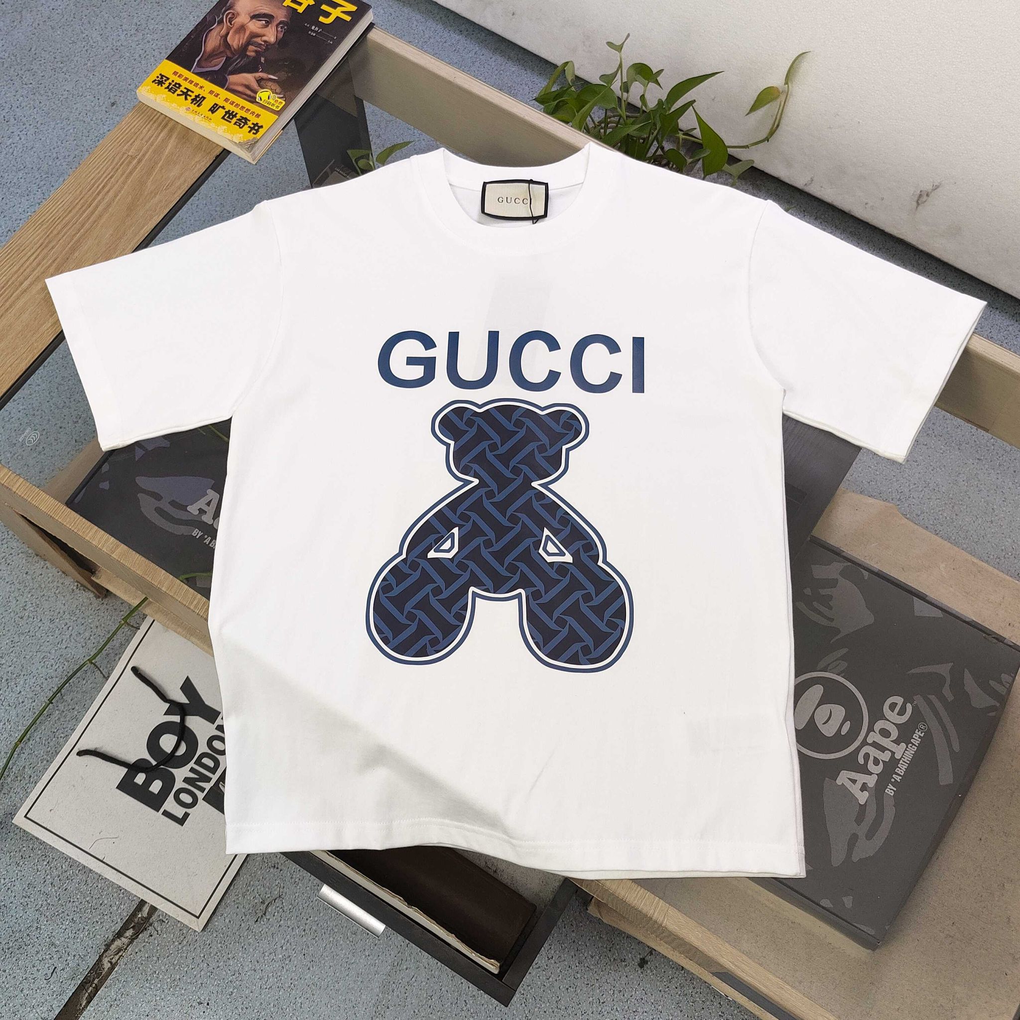 GG玩偶熊圖案logo短袖Tee