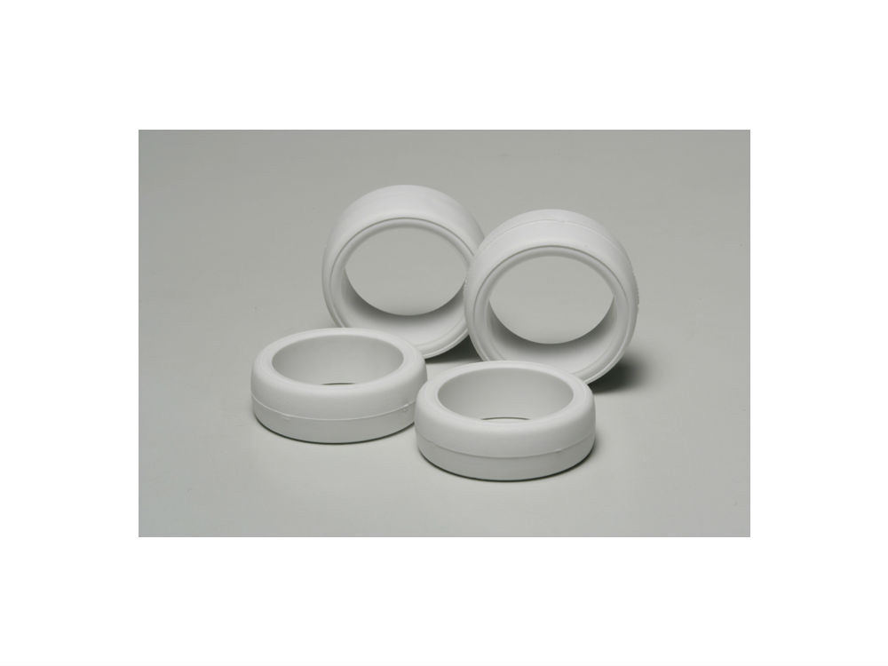 LARGE DIA. HARD SLICK TIRE SET (WHITE)