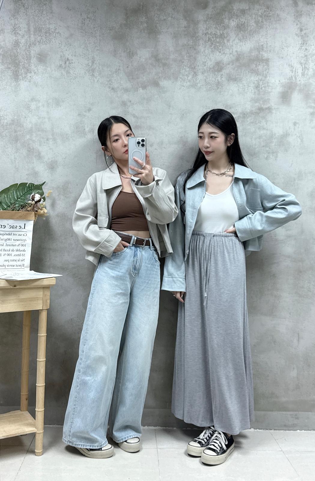 E07 雙袋棉麻外套