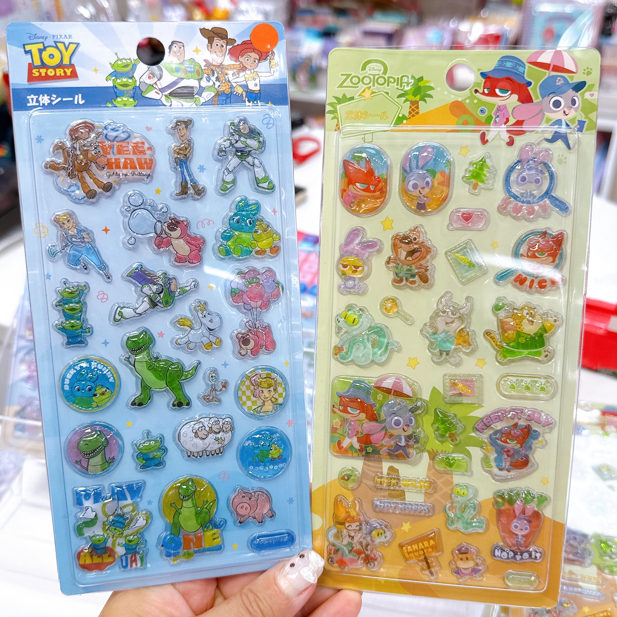 日本直送Elsa Toy Story zootopia stitch 立體貼紙