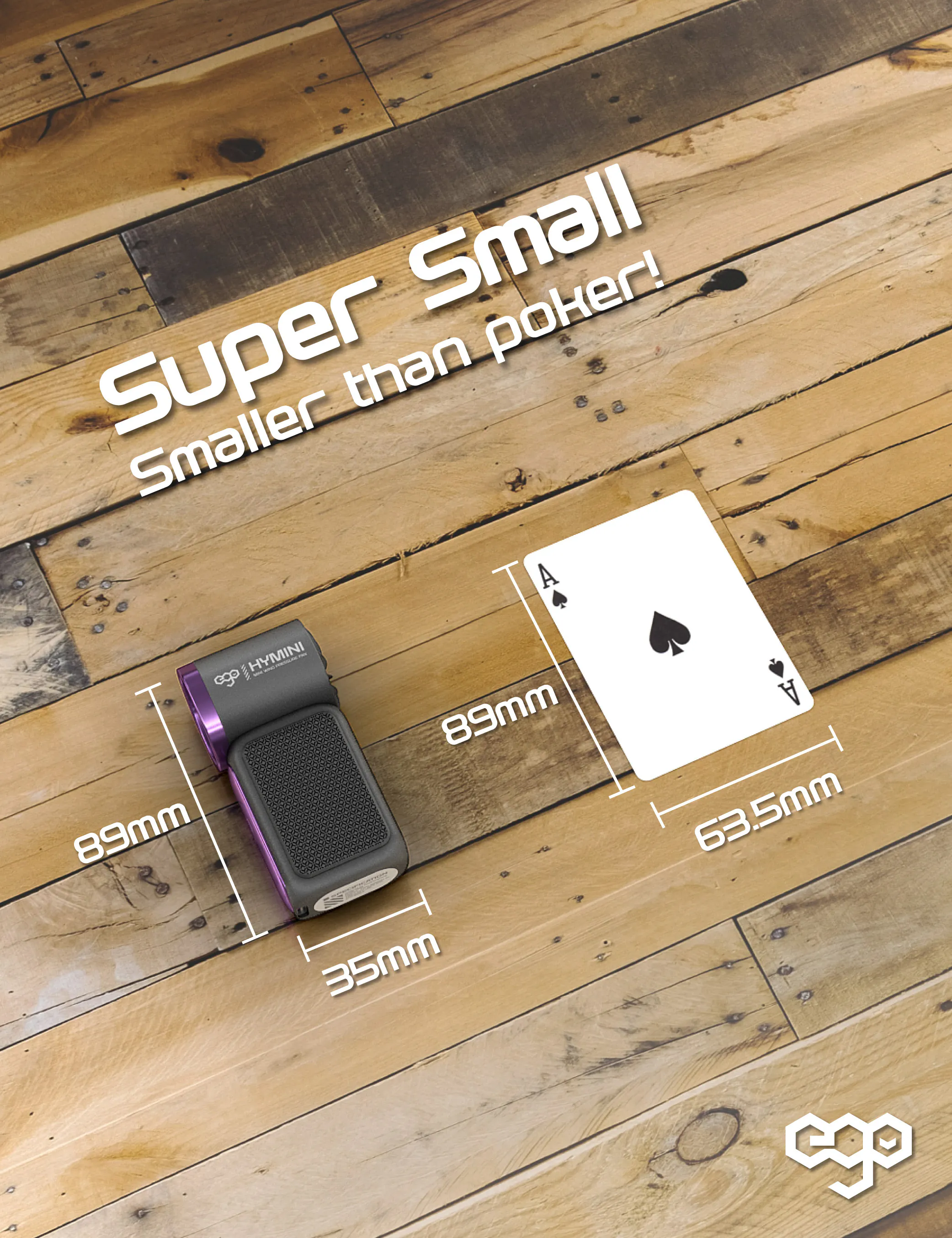 香港行貨 一年保養 ego - HyMini 極迷你風扇 8小時長氣 / 2.4萬轉風壓 / LED顯示 / 超迷你體積 X688