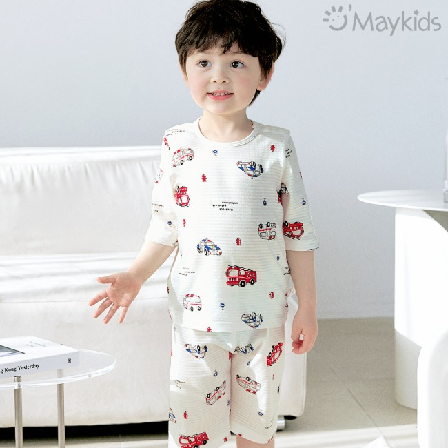 Maykids 7分袖家居服 (救援車隊)