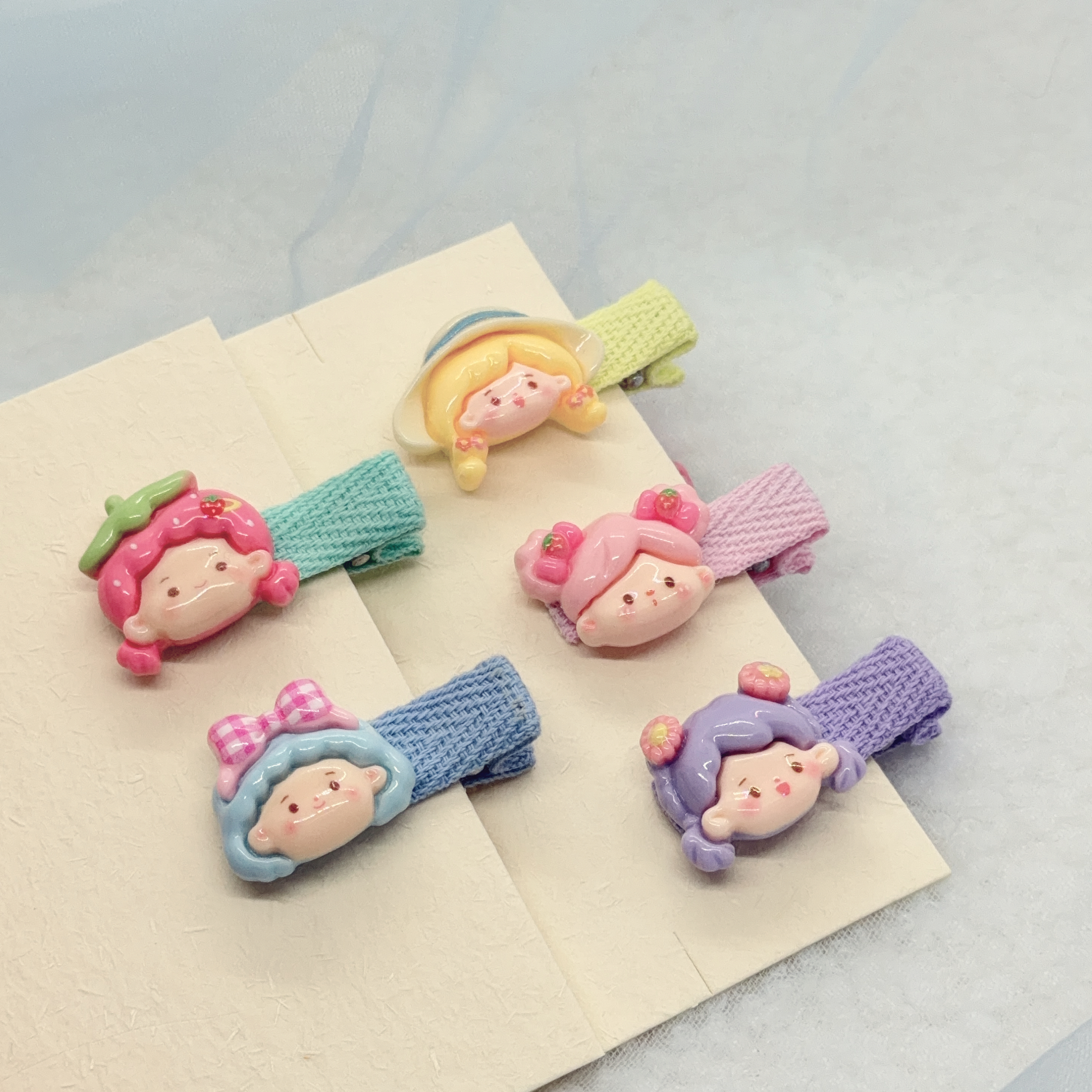 小女孩鴨咀夾(全包邊) (5pcs/set) *Minimore自家出品 