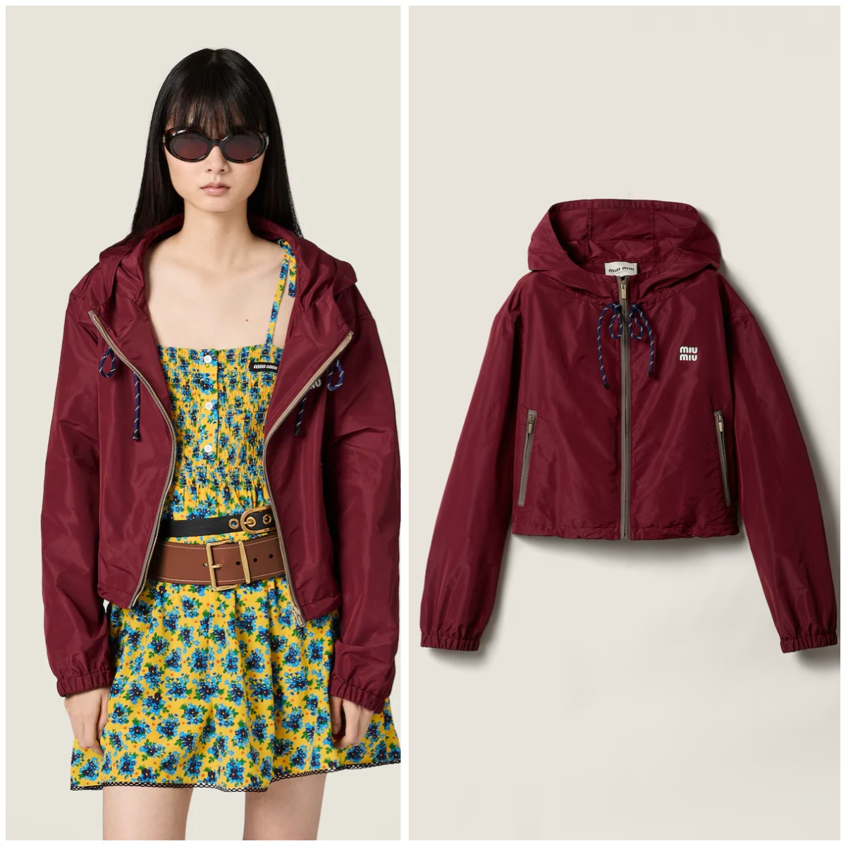 【頂級原單】Miu Miu 連帽拉鍊外套