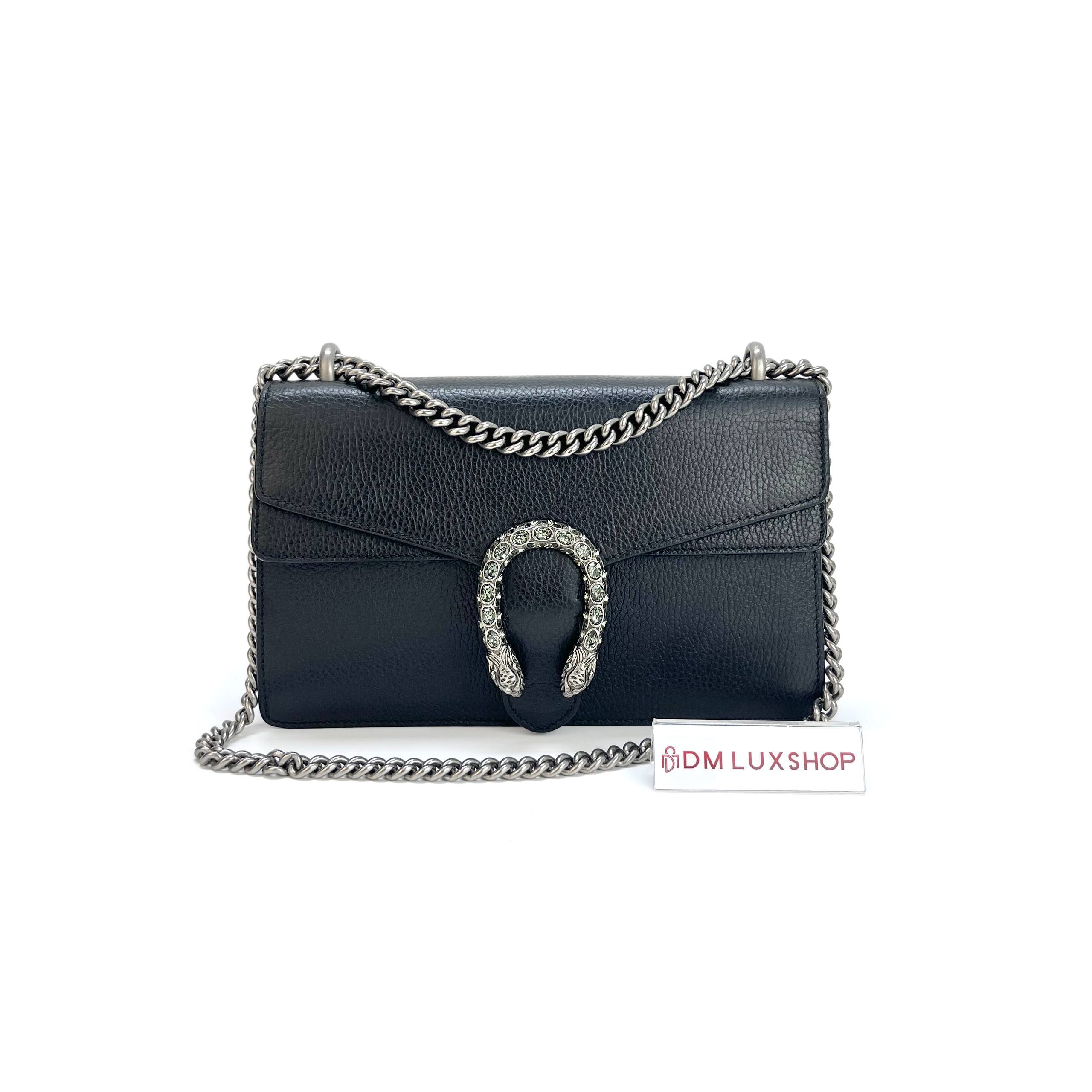 Gucci Black Dionysus Medium Shoulder Bag SHW