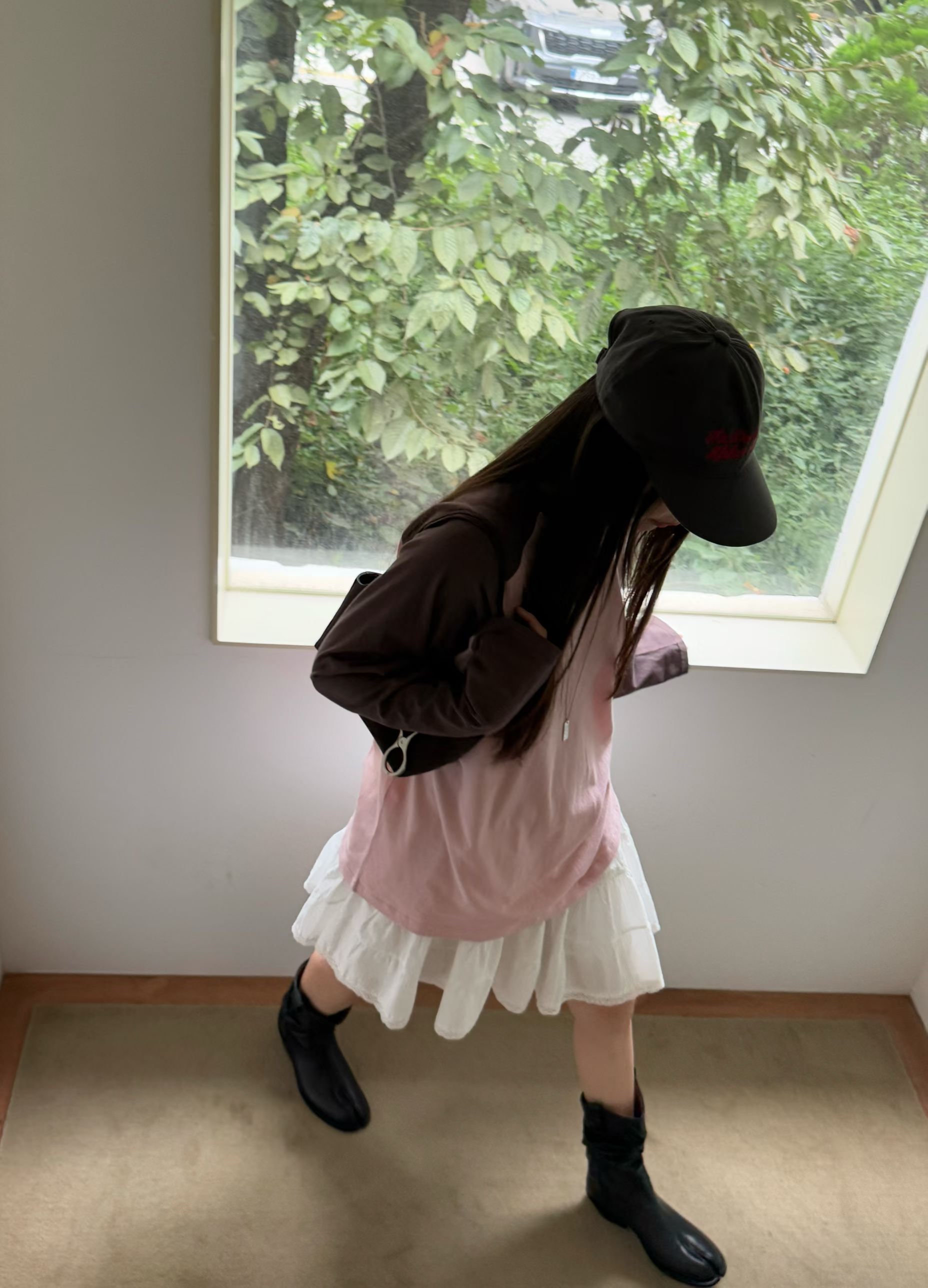 221575 撞色牛角膊Tee