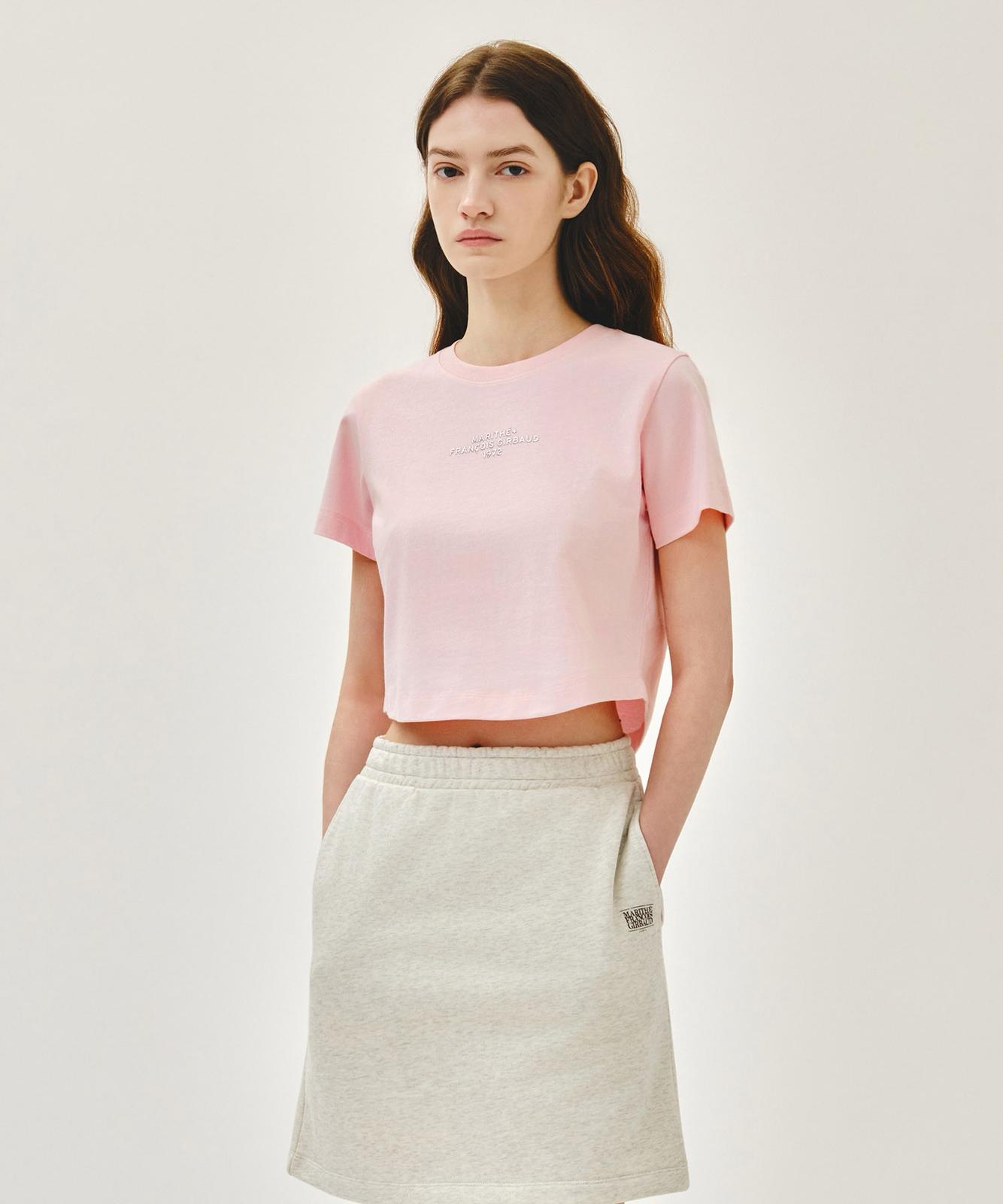 <預訂> 🇰🇷MARITHE☆W SILVER LETTERING CROP TEE