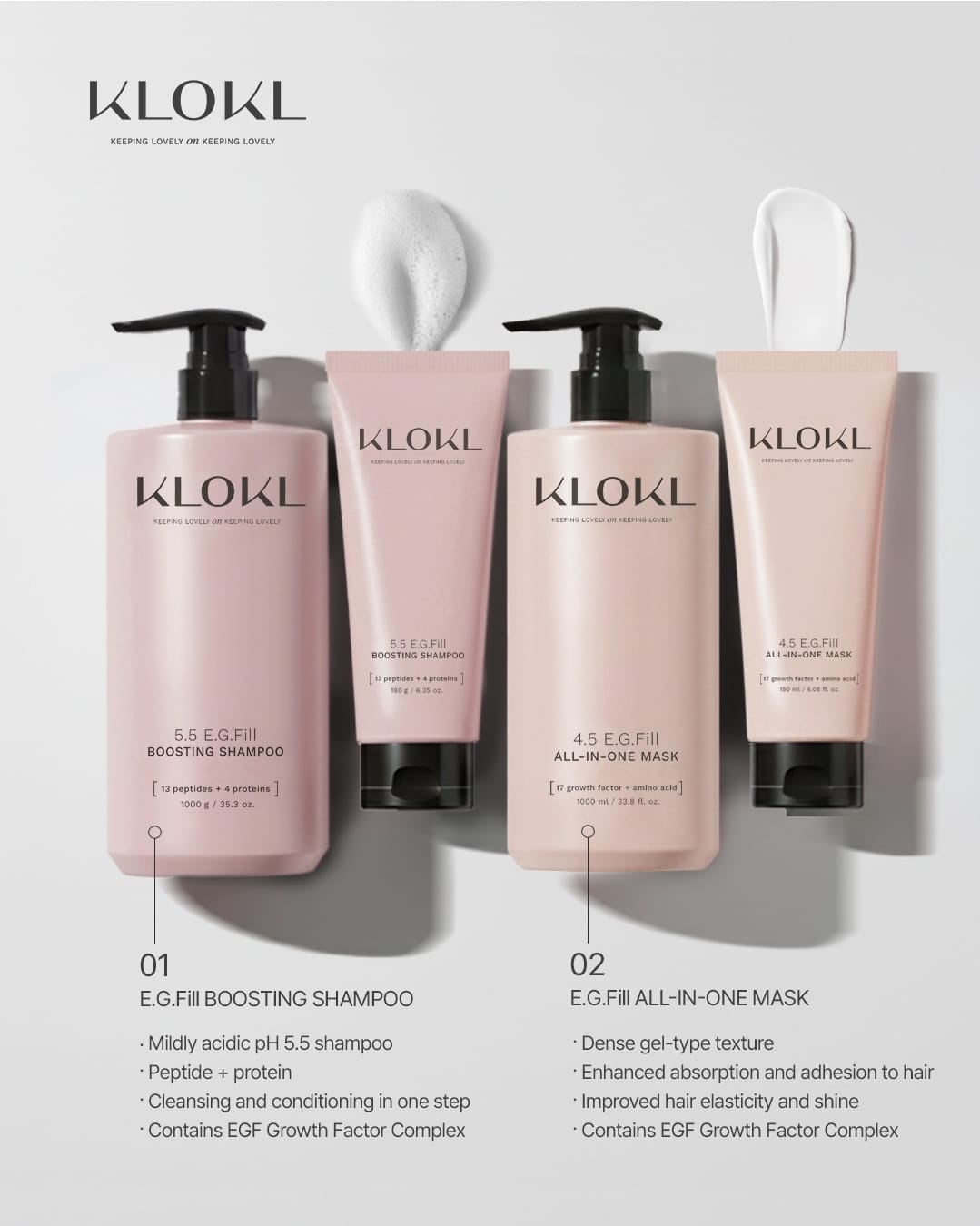 KLOKL Boosting Shampoo + All-In-One Mask 弱酸性強化修復洗護套裝 180g+180ml 