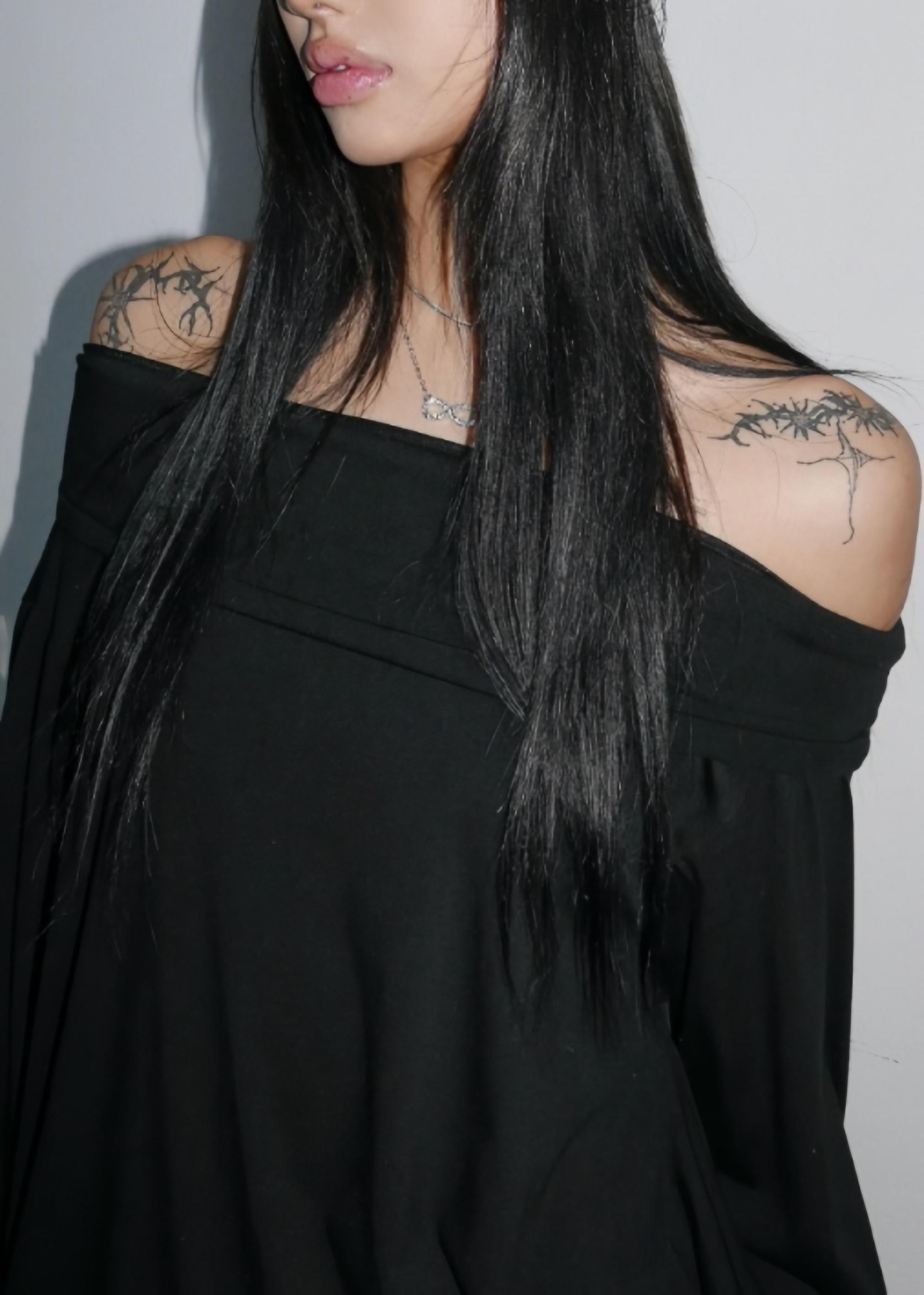 Off Shoulder Tie-Waist Long Sleeve