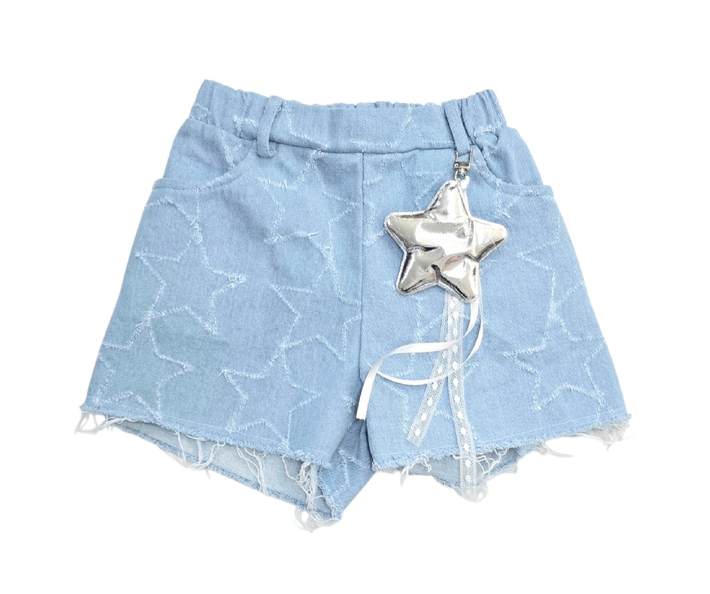  【預訂】 韓國直送 南大門童裝 星星牛仔短褲