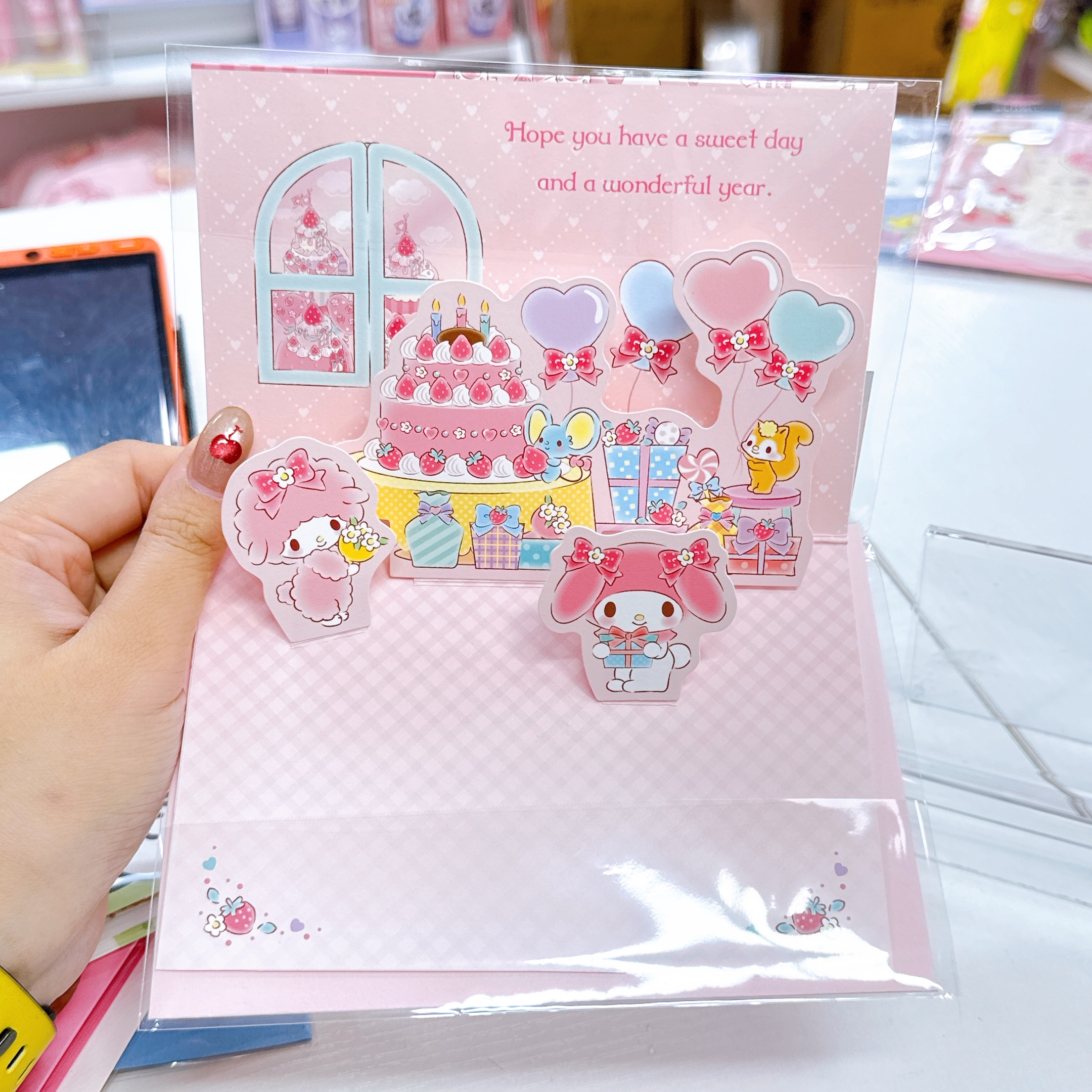 日本直送Sanrio melody 生日賀卡