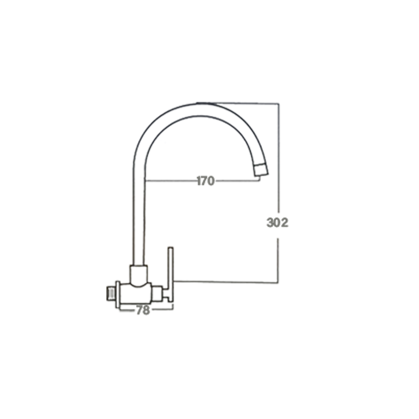 Otosani 304# Stainless Steel Wall Swan Tap (966-2#) OTO966-02
