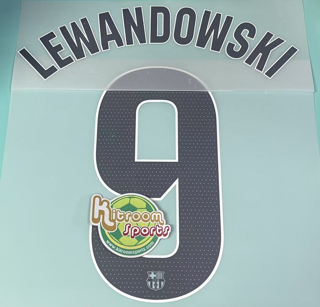2025-26 Barcelona Away Nameset #9 LEWANDOWSKI
