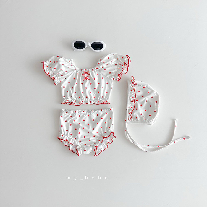 🇰🇷mybebe 泳衣+帽