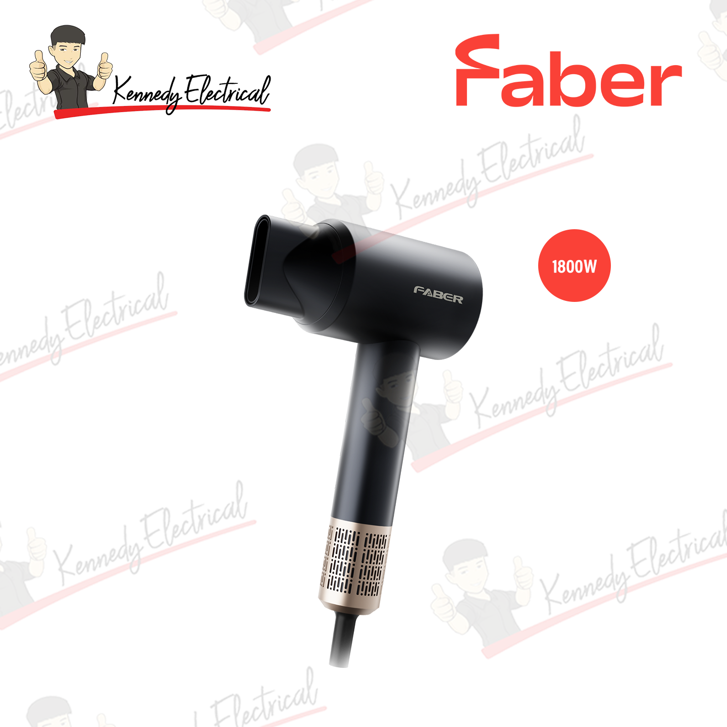 Faber 1800W Aura Series Hair Dryer LG1803BK