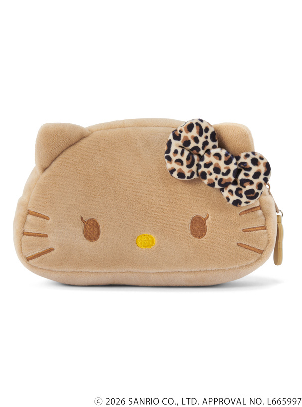 🎀【預訂】小麥色肌膚 Kitty x GRL 豹紋化妝包