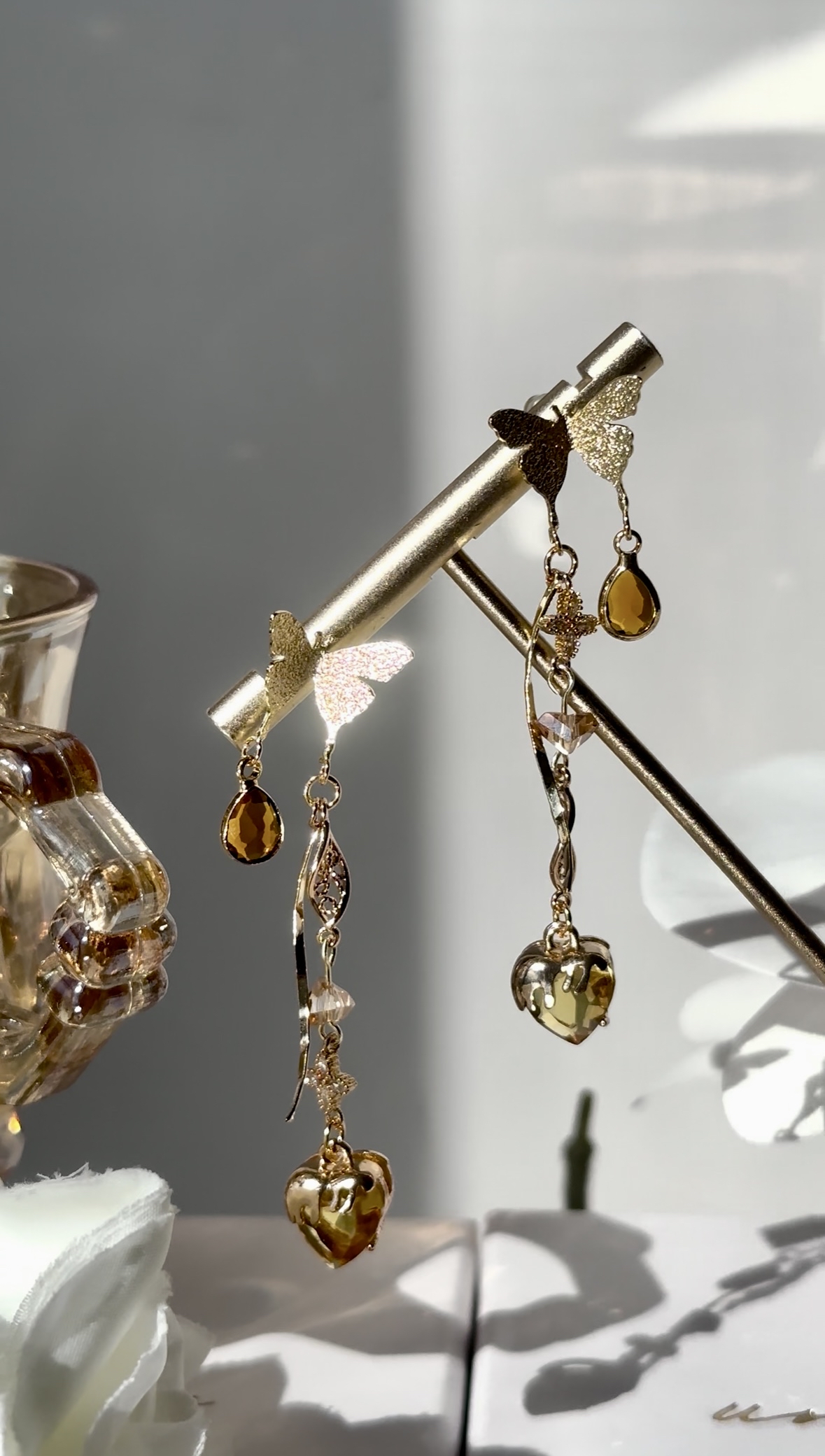 蝴蝶黃心耳環🦋