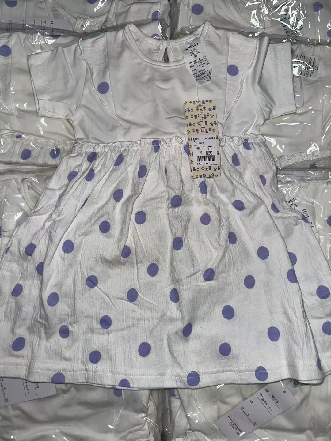 預訂款～日單 futa棉紗連衣裙（波點款）