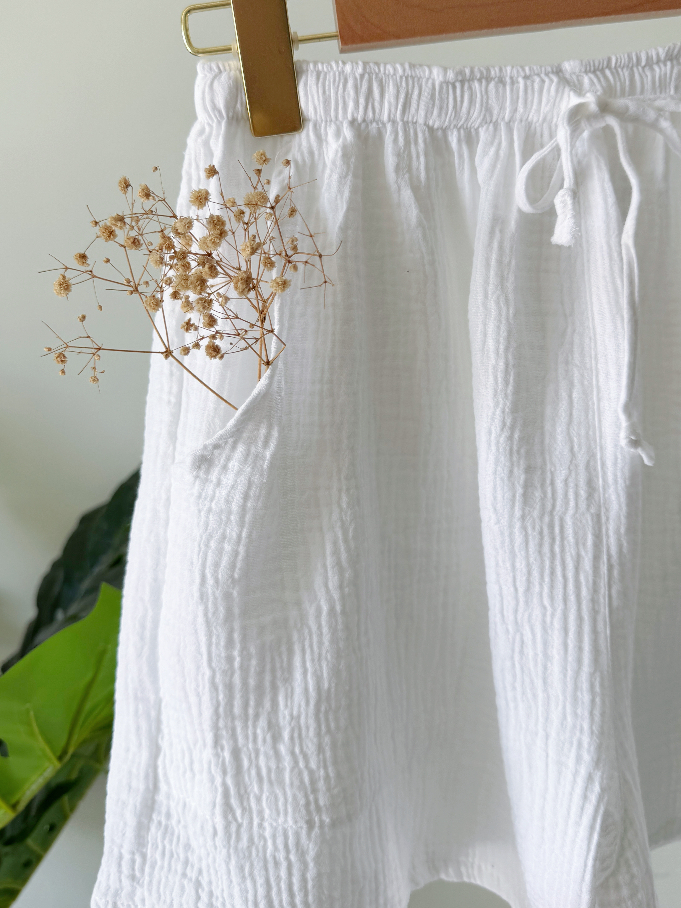 森系简约纯棉短裤