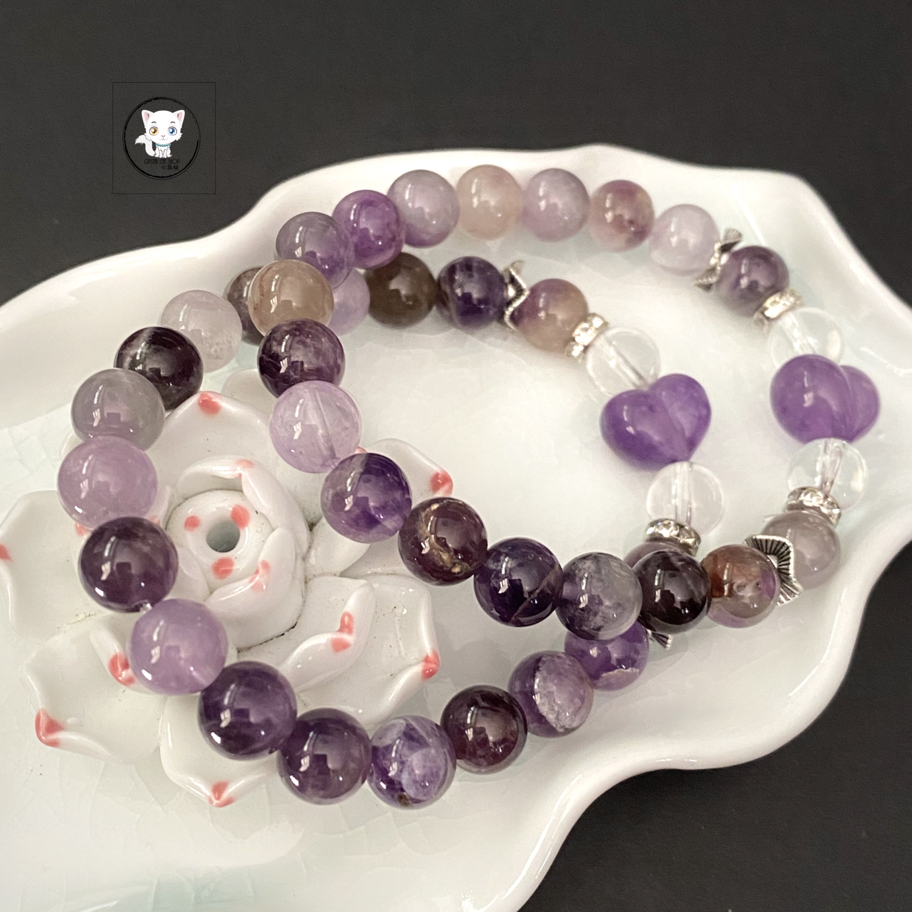 天然紫水晶設計款手鏈 8.5mm