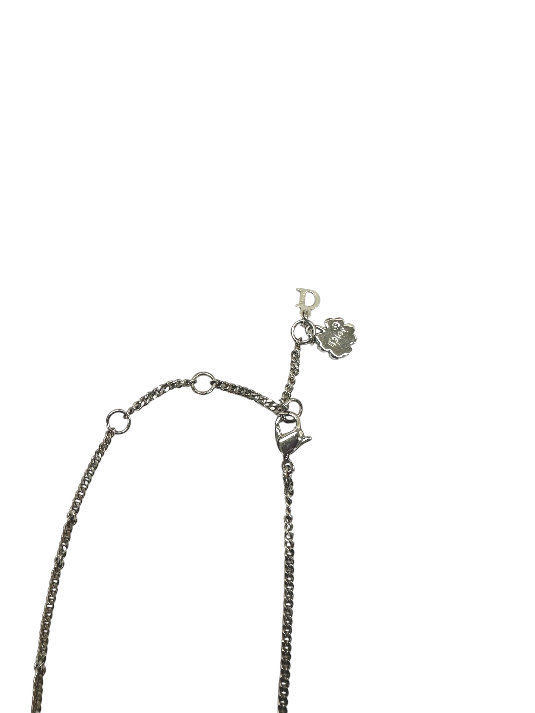 Pre-Owned Vintage Christian Dior Rhinestone Heart Pendant Necklace / Product Code: 080503