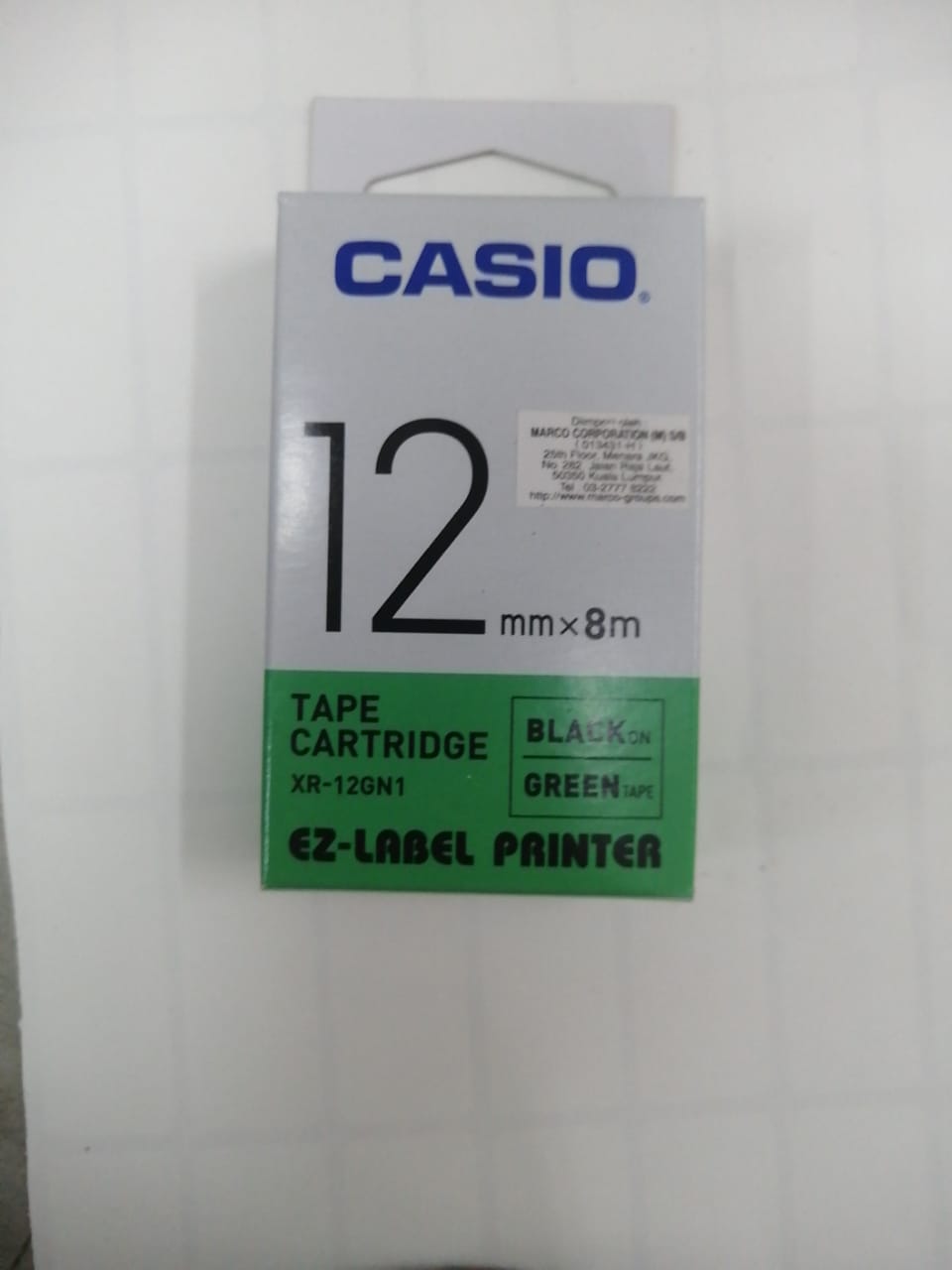 CASIO ORIGINAL GENUINE 12MM EZ LABEL TAPE FOR KL-120 KL-130 KL-820 KL-60 KL-HD1 KL-8400 KL-G2