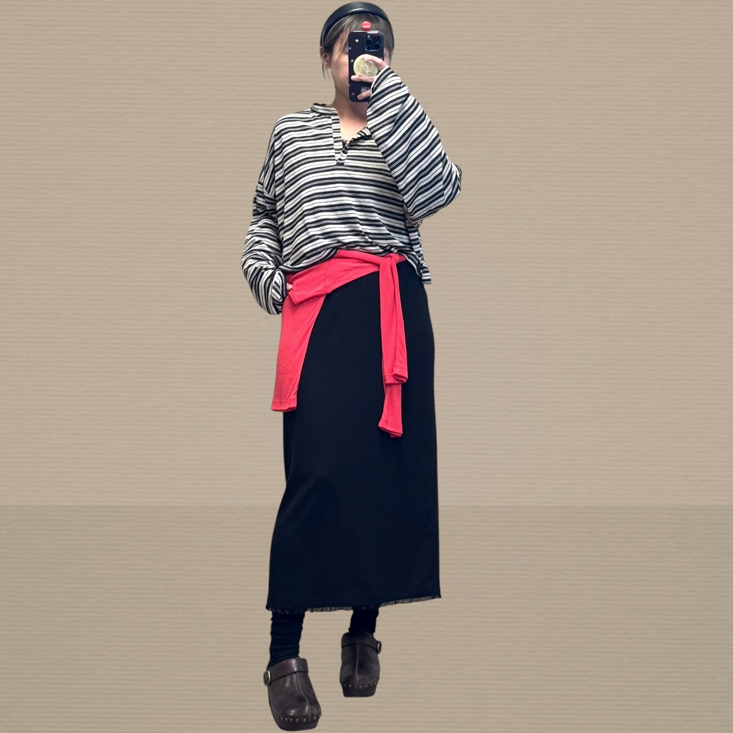 221126 半截喱士腳長裙 腰 68-110 Hip 108-128 長 80