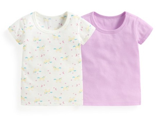 純棉網眼印花T恤(2入)-Baby