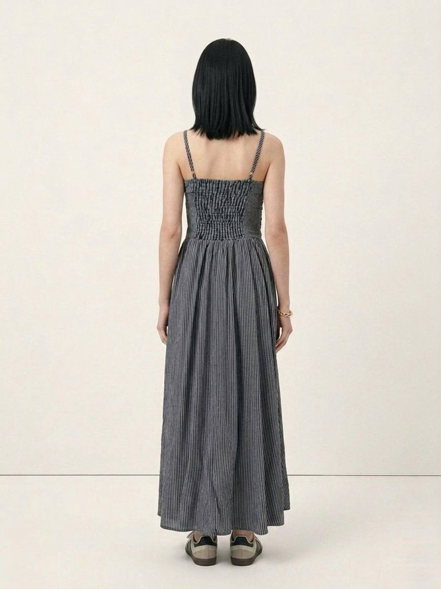 W8258A - Striped Maxi