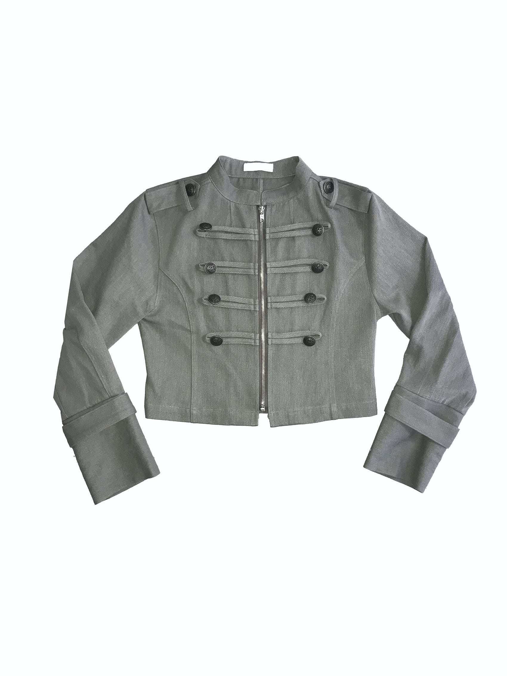 Vintage Zip Front Cropped Jacket