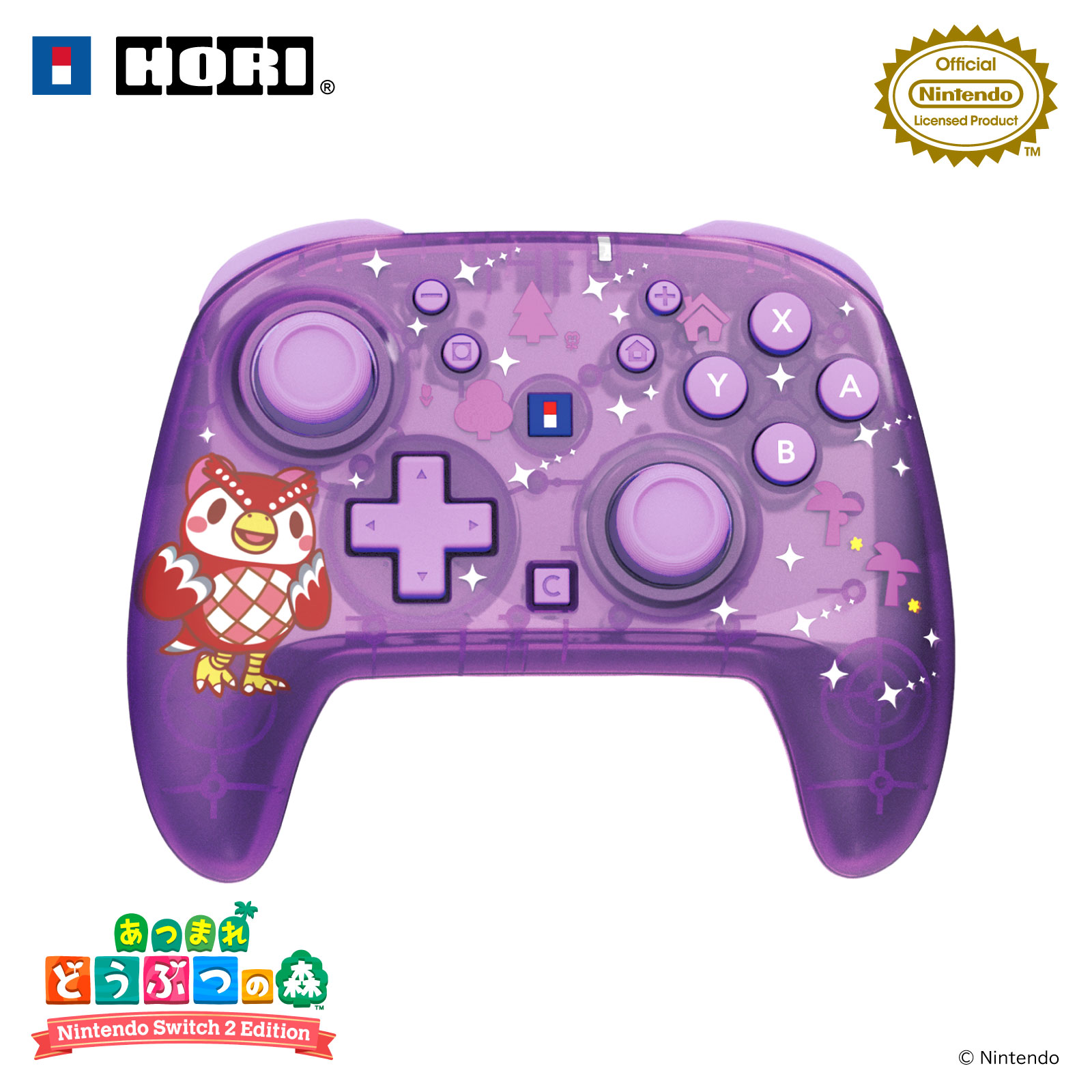 HORI NS2 無線控制器 動物森友會角色系列 傅柯與流星雨 (NSX-193)        HORI NS2  Wireless Controller Animal Crossing Character Series Celeste and the Starry Night (NSX-193)