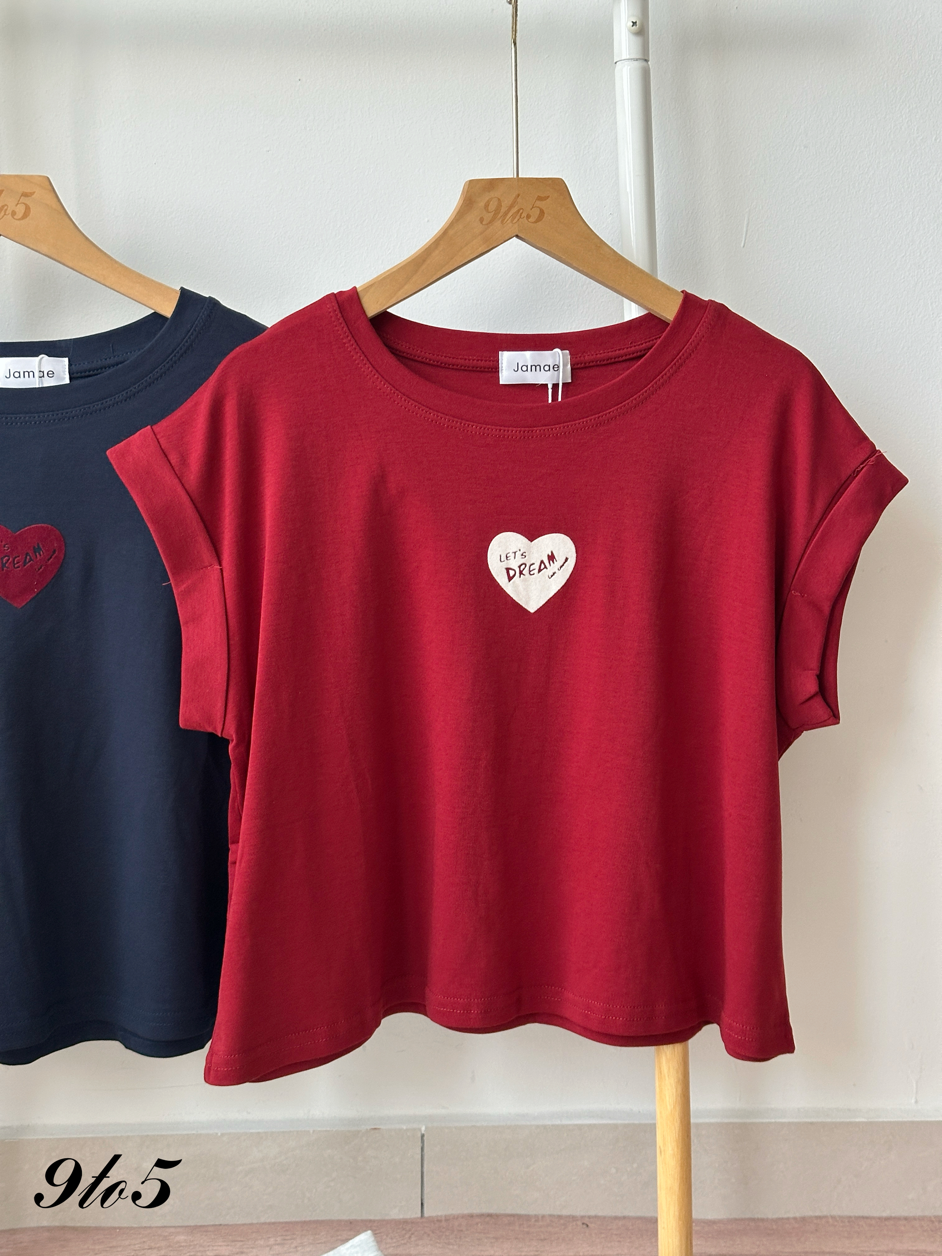 T4397 Cape Sleeve Love Logo Tee - 4 Colors 