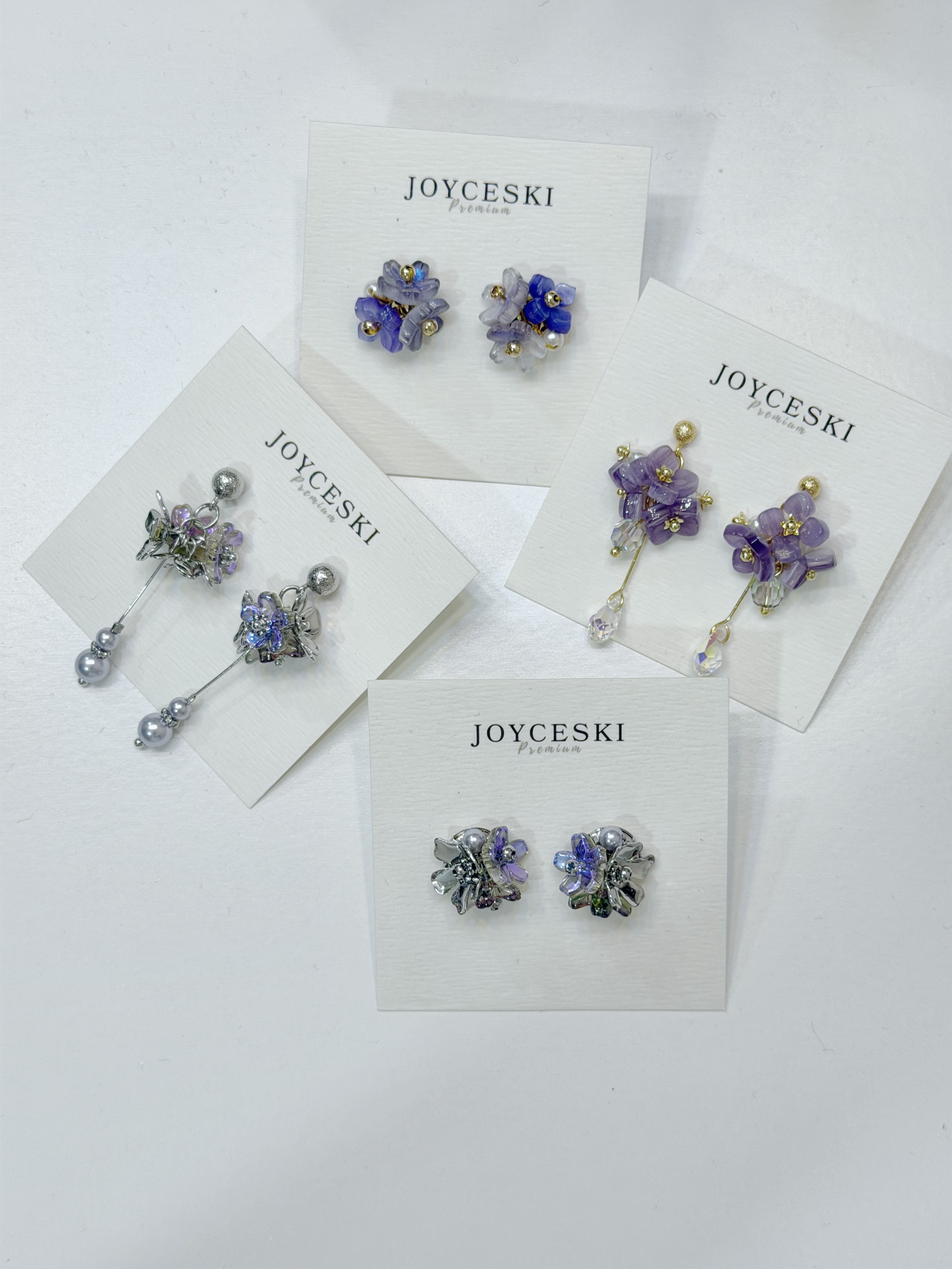日本花辦系列/Metellic Lavender耳環 預訂