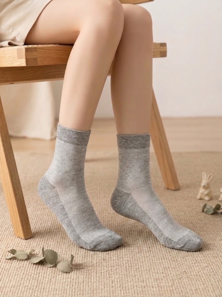 Korean Maternity Socks No Pressure Mid Crew Socks