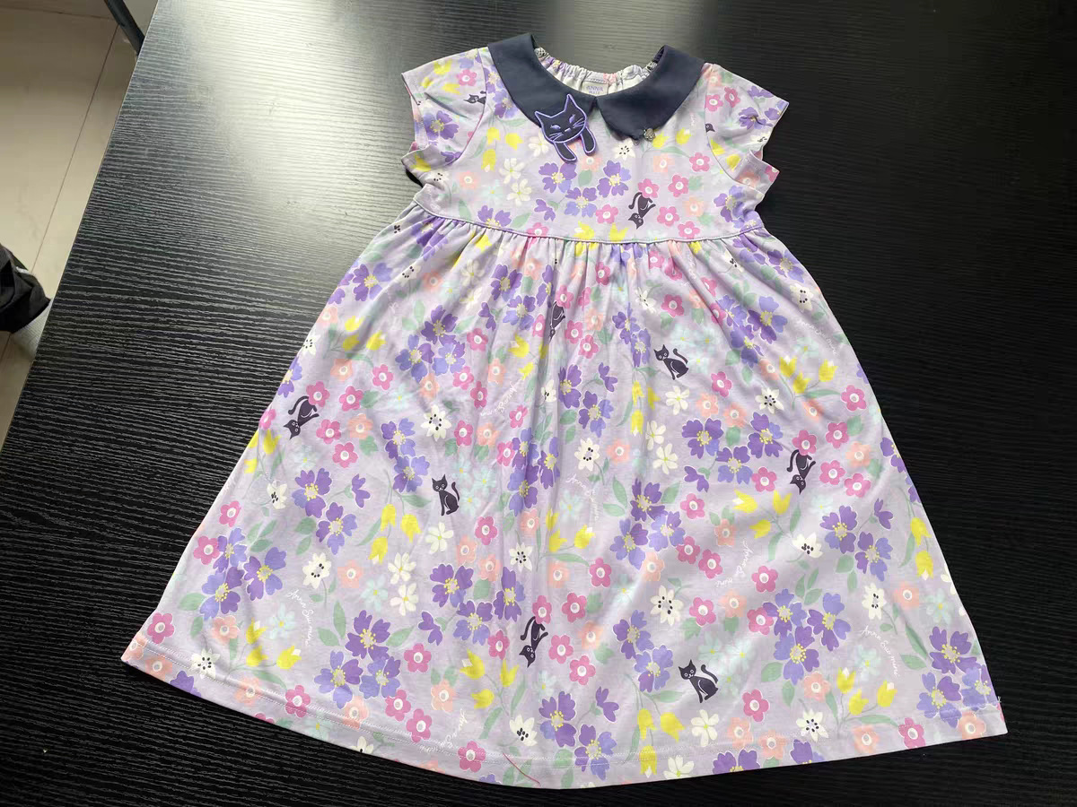 日單 AS MINI 女童貓貓碎花連身裙 -1件