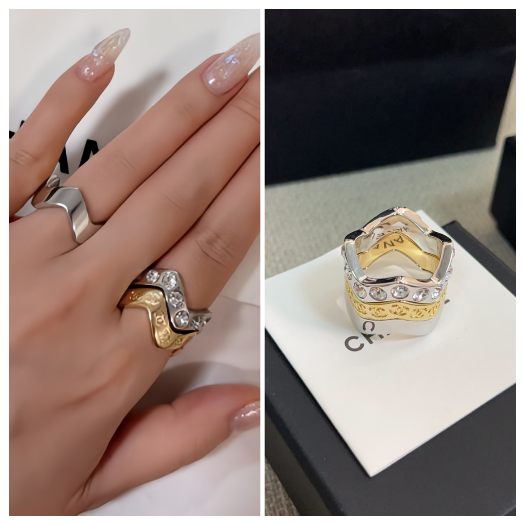 【頂級原單】Chanel 異形三件套戒指  