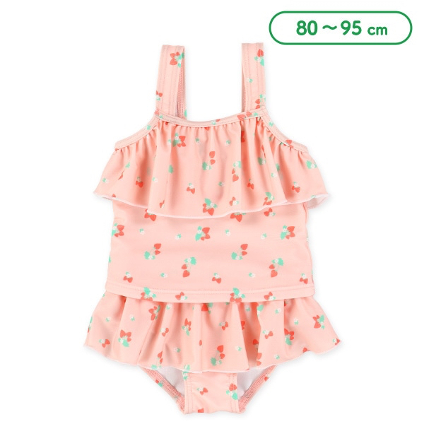 🇯🇵預訂 日本直送🇯🇵草莓滿印荷葉邊吊帶分體泳衣