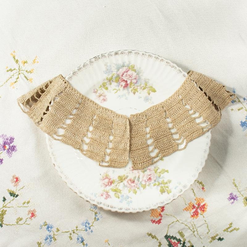 Vintage Mid-Century Handmade Lace Collar from Germany(NA0790)