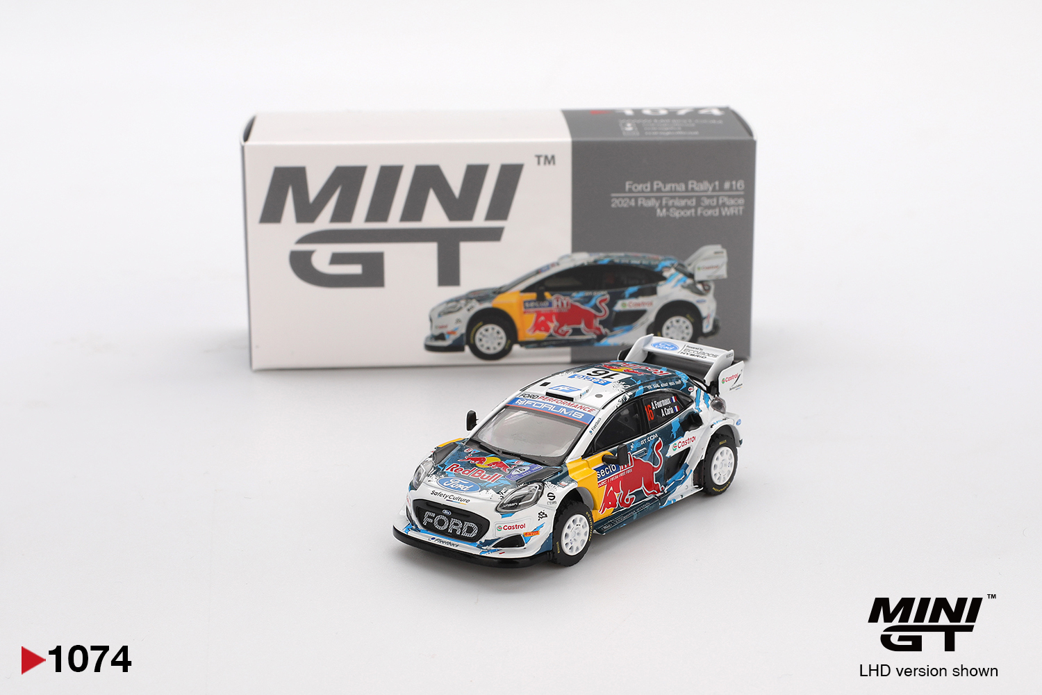 Mini GT 1/64 Ford Puma Rally1 #16 M-Sport Ford WRT 2024 Rally Finland 3rd Place - MGT01074-L