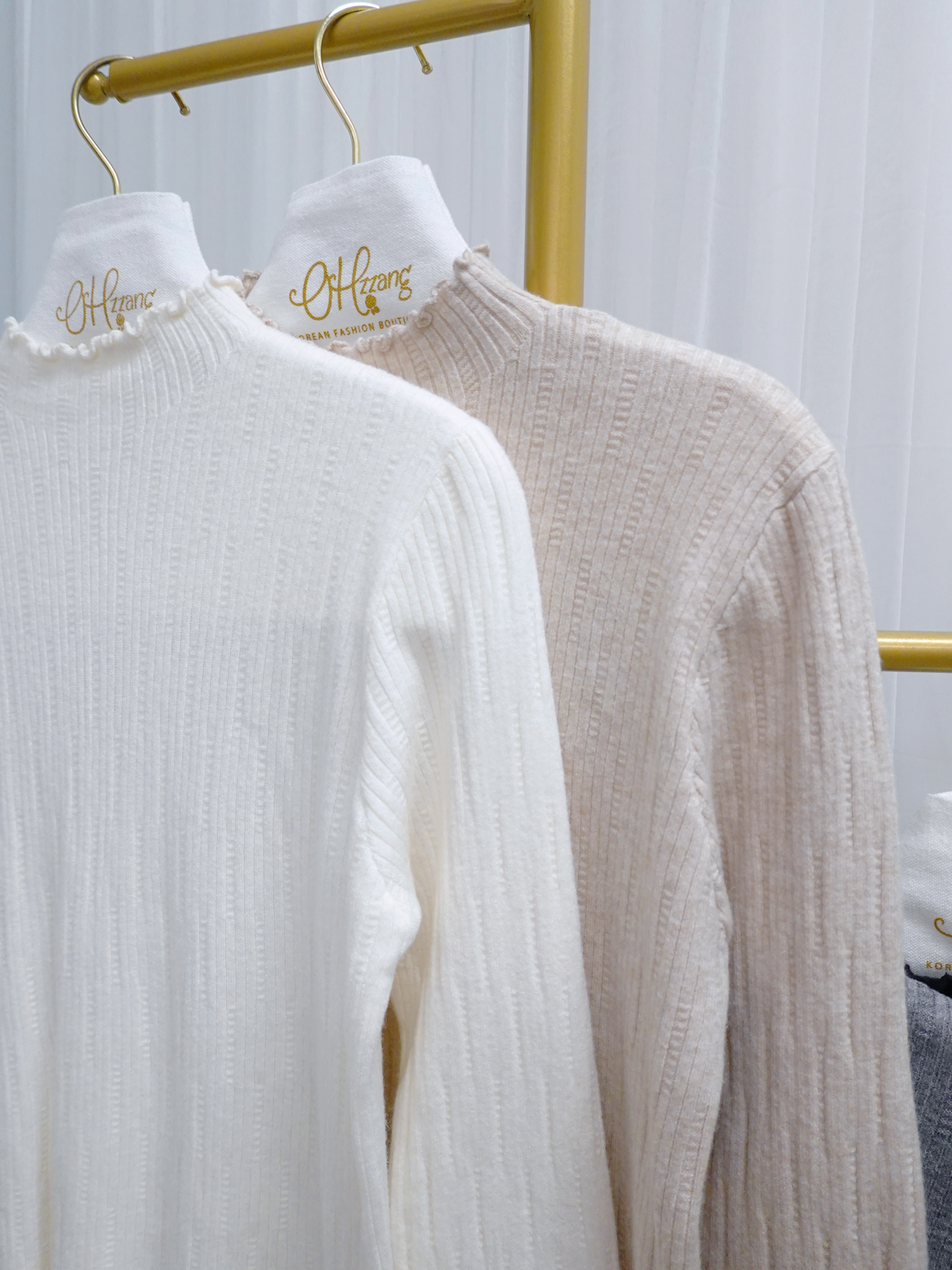 TOP13_12A 小企領彈性毛冷TOP (4色)