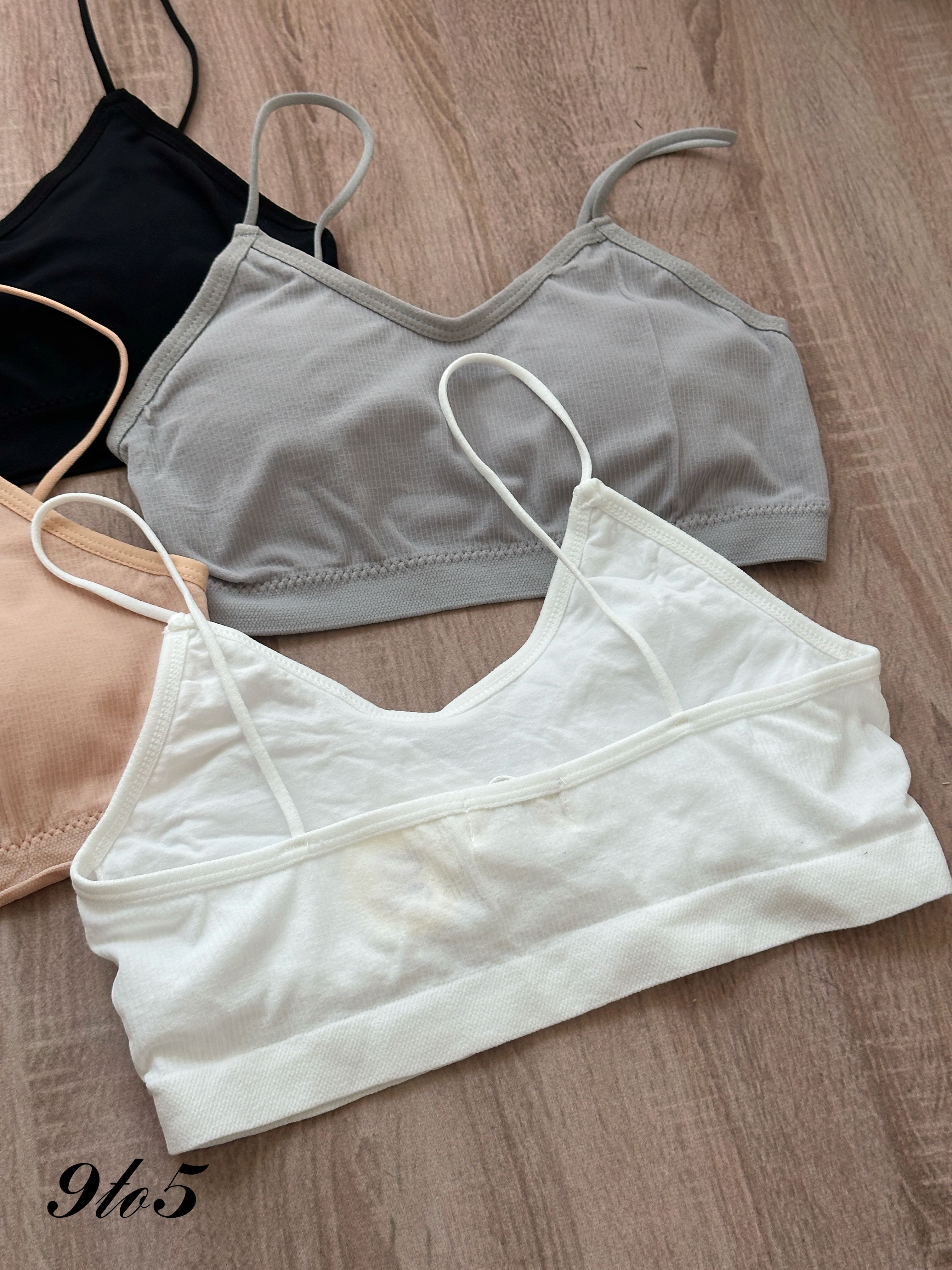 T4316 Ribbed Camisole Bralette - 5 Colors 
