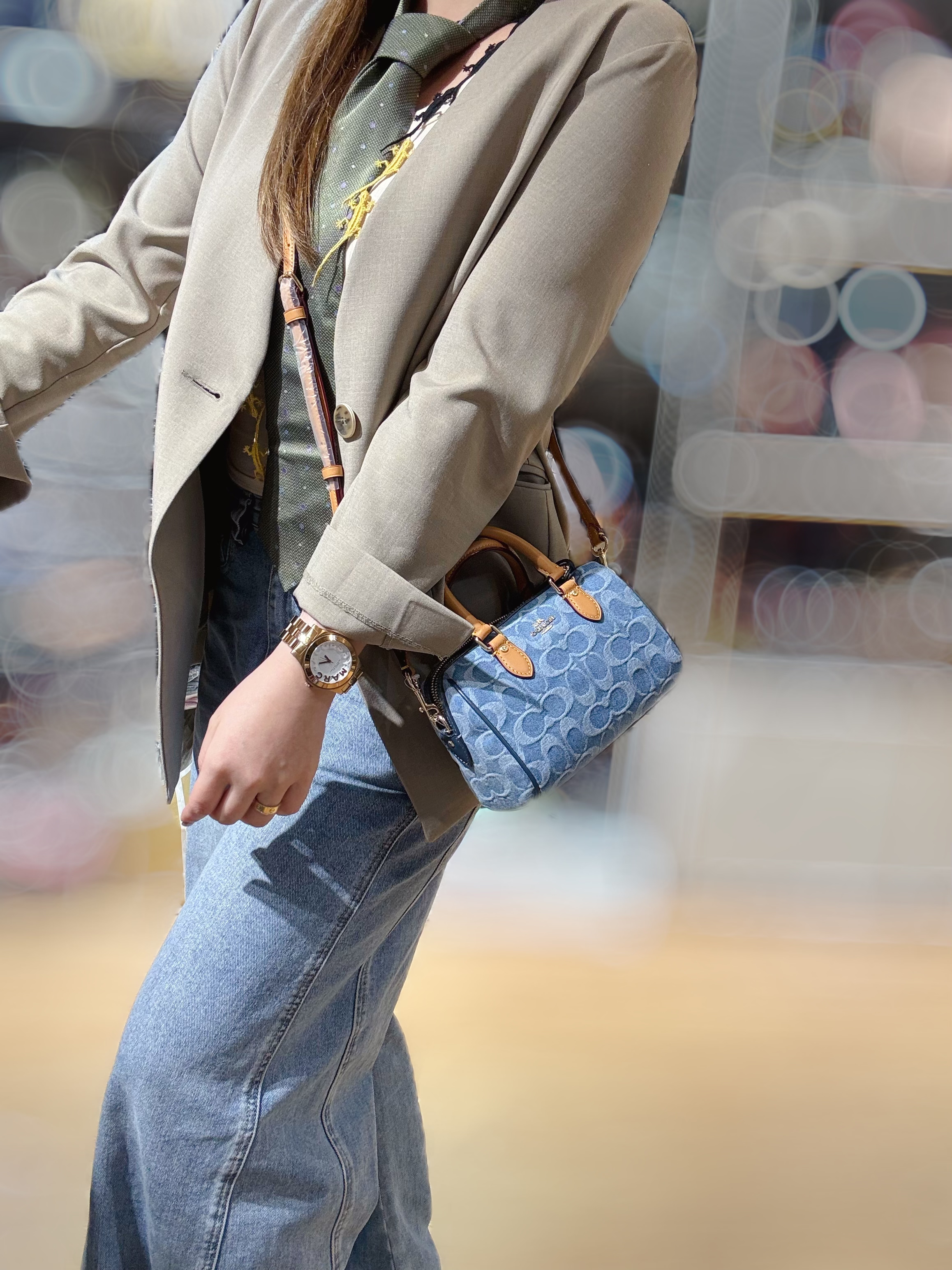 Coach Rowan mini bag denim/light blue