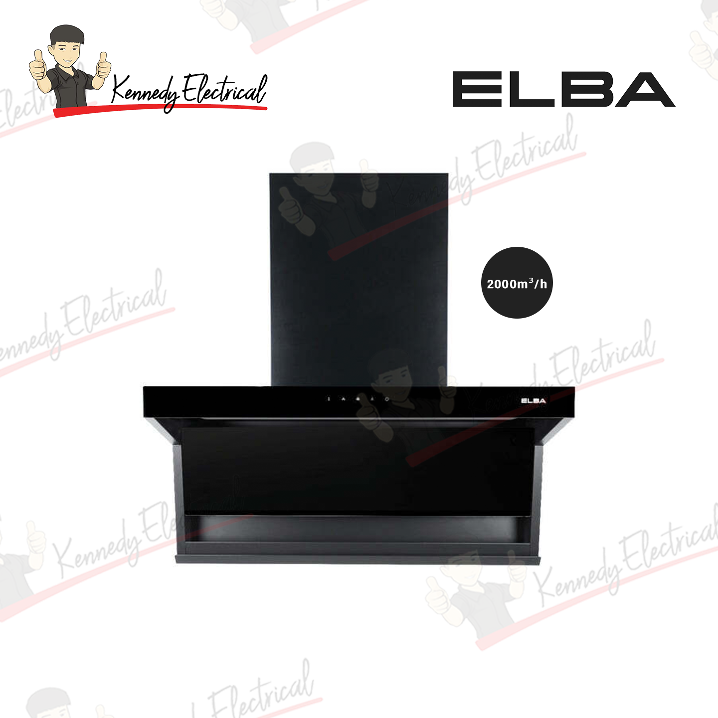 Elba Designer Hood Monza Dual Way Suction EH-Q9327ST(BK)